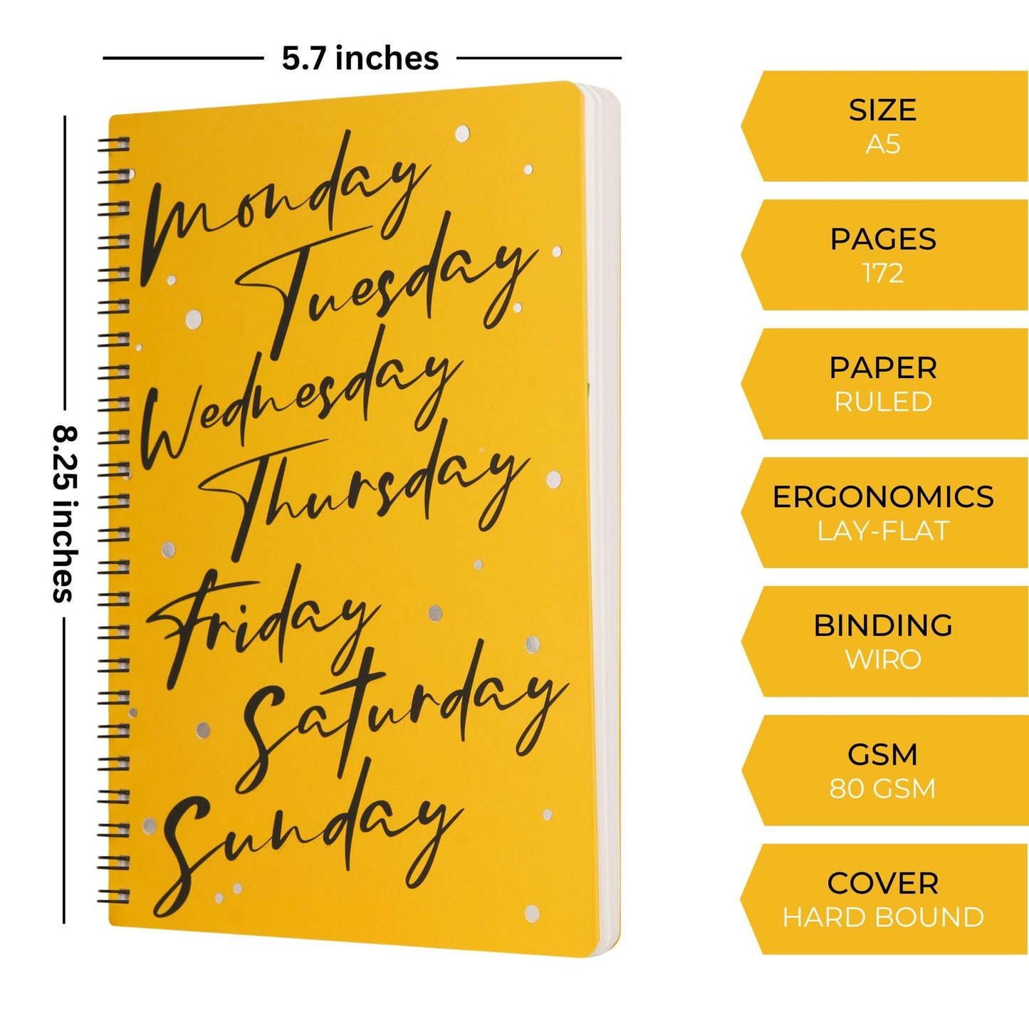 Doodle Undated Daily Planner | A5 | 172 Pages | 80 Gsm | 3 Months Schedule, To-Do List, Daily Priorities, Appointments, Deadline
