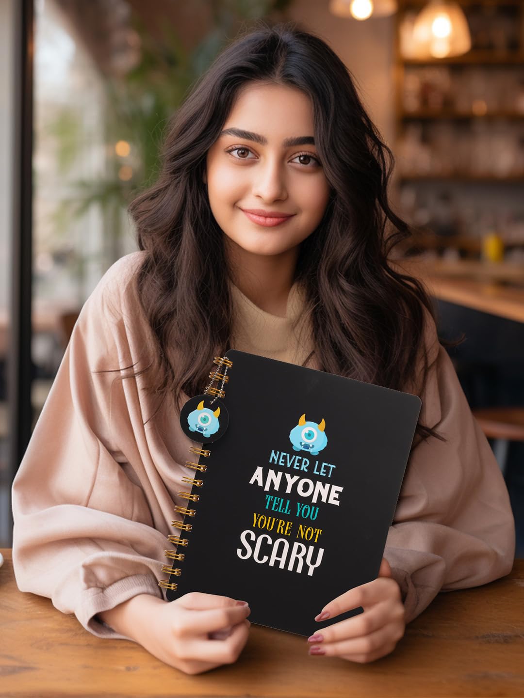 Doodle Hardbound Spiral Notebook Diary With Bookmark Dangler And 100+ Stickers | B5 | 160 Undated Ruled Pages | 80 Gsm Acid Free