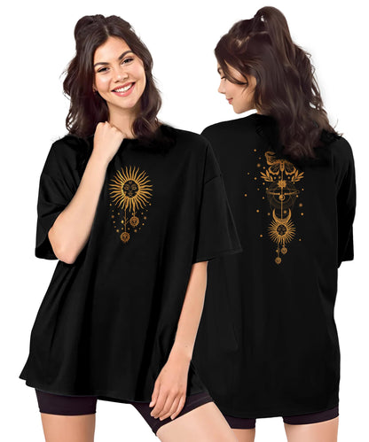 SHODOX Bio-Washed Anti Bacterial 100% Pure Cotton Womens Oversized Latest Aesthetic Premium Printed T-Shirt | Cozy Soft, Less Wr