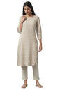 W for Woman Women Viscose Stripe Print Kurta