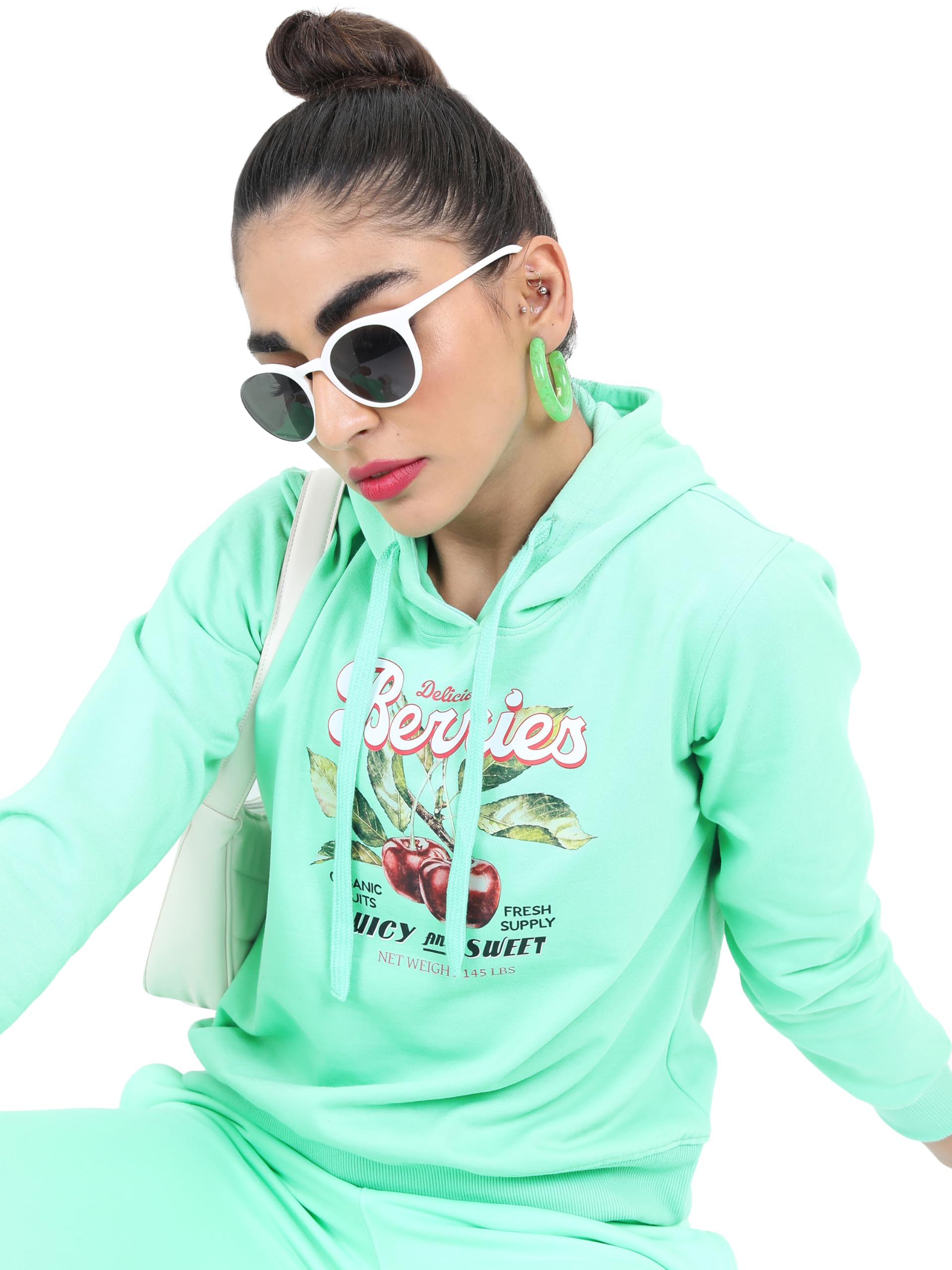 Ketch Womens Full Sleeve Regular Fit Sweatshirt KHSS000161 Green M