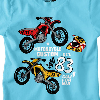 Bon Organik Boys Regular Fit T-Shirt (BON12161_Blue