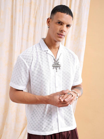 The Indian Garage Co Mens Relaxed Fit Shirt (1023-SHWKRS-06_Black