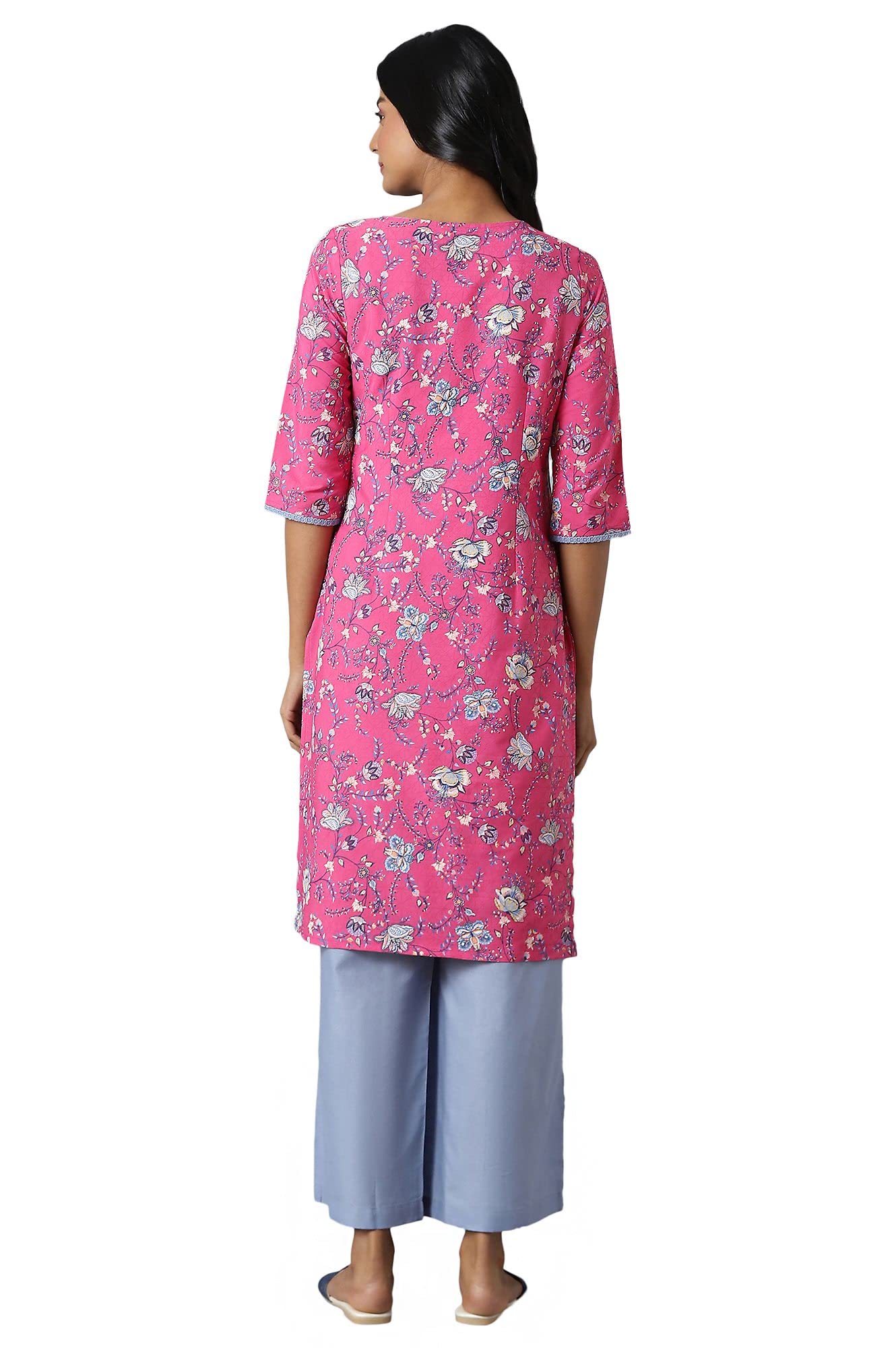 Aurelia Women's Polyester Floral Regular Kurta & Palazzo