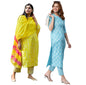 ANNI DESIGNER Women's Cotton Blend 3 Pack Of Combo Kurta Pant Set (2 Set)