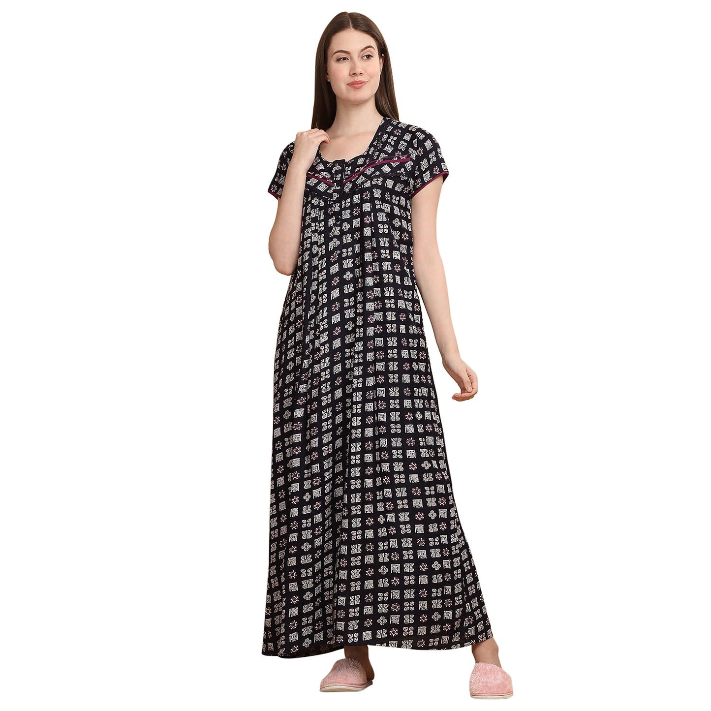 Sweet Dreams Women Printed Night Dress