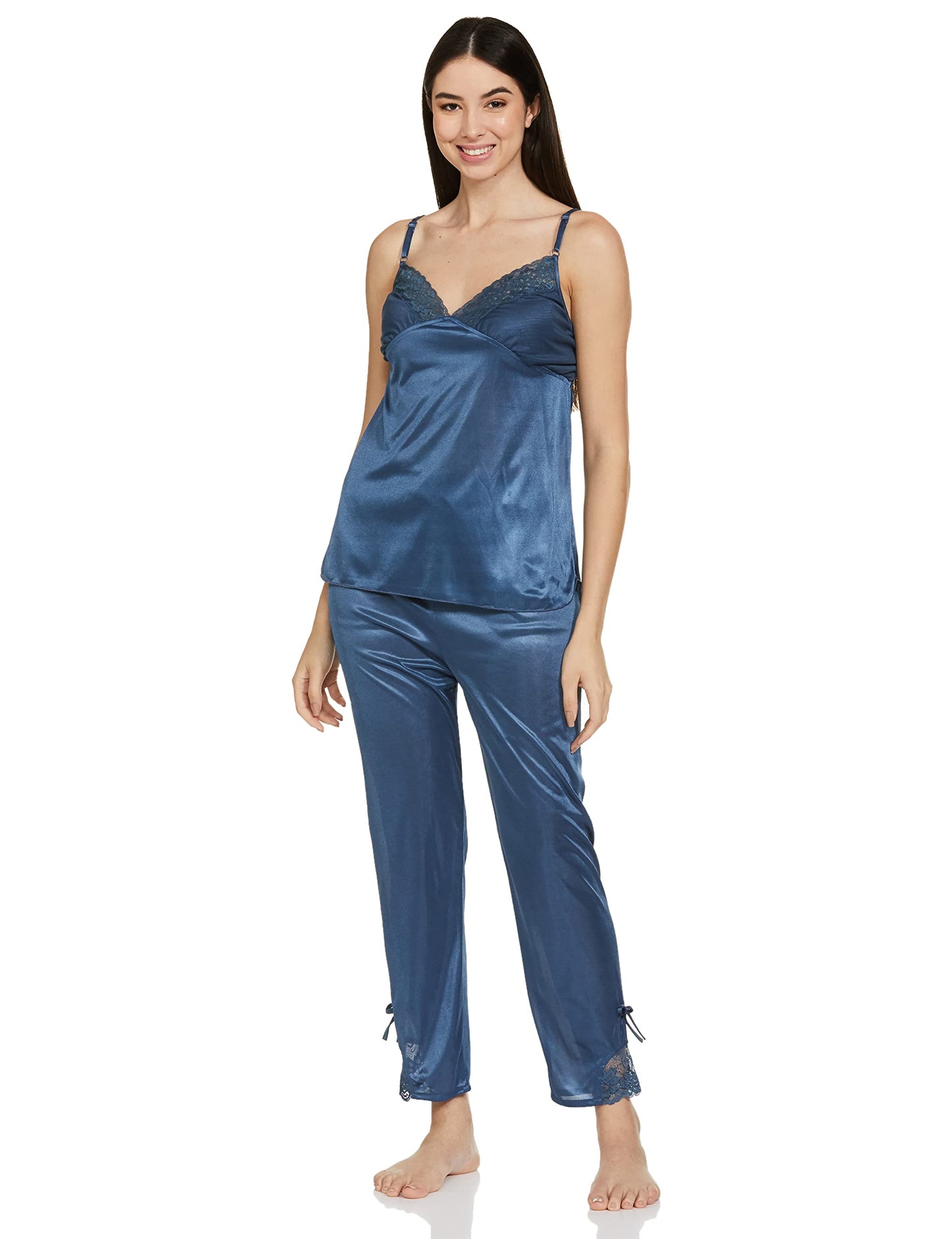 Clovia WomenS Sleepwear (Ns1279P08M_Blue_Medium)