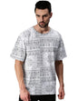 Veirdo Oversized Loose Fit Relaxed Fit Wide Fit 100% Cotton Paisley Printed Short Sleeve Colour T-Shirts/B