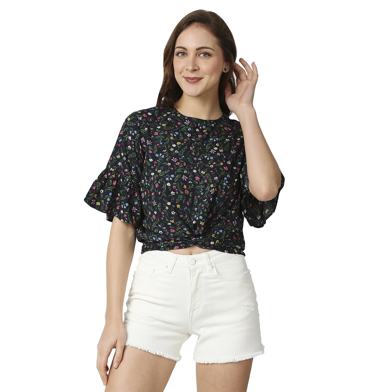 Pepe Jeans WomenS Regular Fit Floral Printed Tops