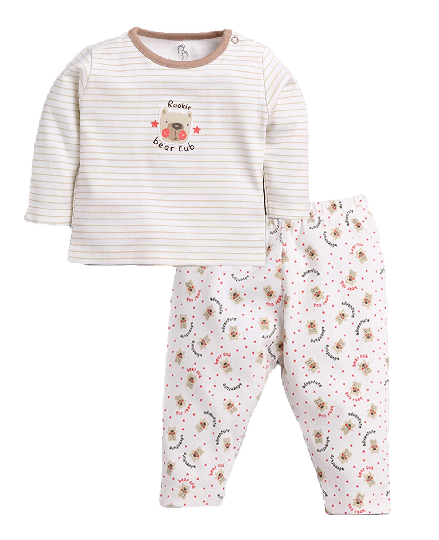 BABY GO 0-6M,6-12M,12-18M,18-24M Full Sleeves 100% Pure Cotton Clothing Set/T-Shirt & Pajama for Baby Boys