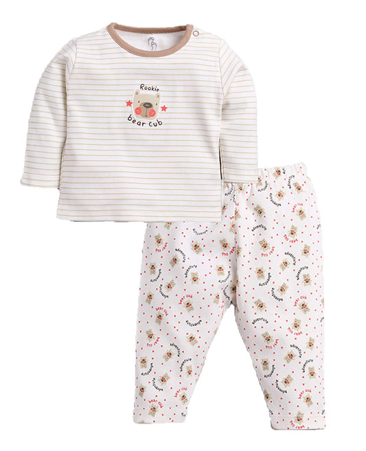 BABY GO 0-6M,6-12M,12-18M,18-24M Full Sleeves 100% Pure Cotton Clothing Set/T-Shirt & Pajama for Baby Boys