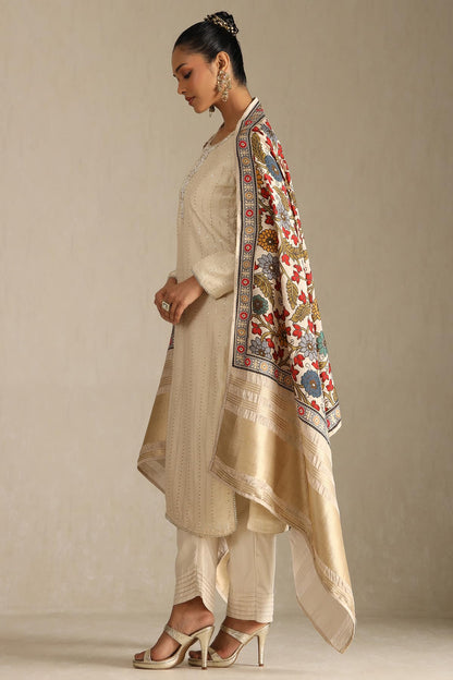 Soch Womens Viscose Blend Salwar Suit Set (EWS5CD21938_Beige