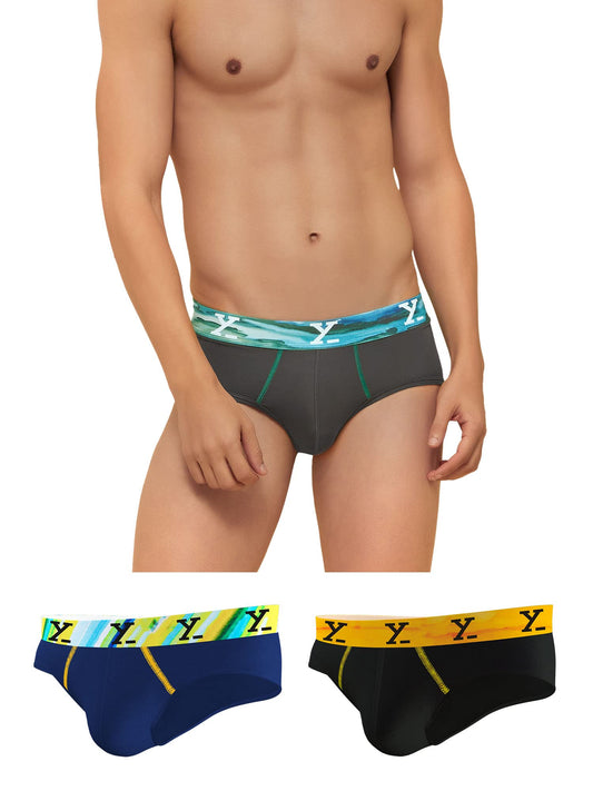 XYXX Mens Micro Modal Briefs - Dynamo Underwear for Men with No-Marks Waistband - Ultra-Light, Antimicrobial, Moisture Absorben