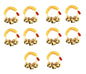 Uapan Ghungroo Kadi Fingers For Puja Aarti Hand Finger Clapping Ring Cymbals Pooja Bhajan Set Pair Musical Instrument Finger Cym