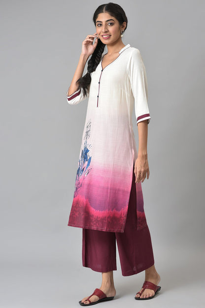Blue Floral Printed with Zari Embroidery Liva Dress and Dupatta