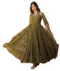 Fashion Basket WomenS Georgette Anarkali Dress Green