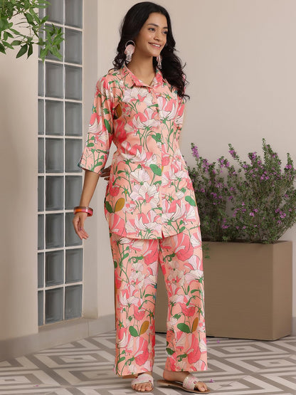 Libas WomenS Silk Blend Co-Ord Set (39029R