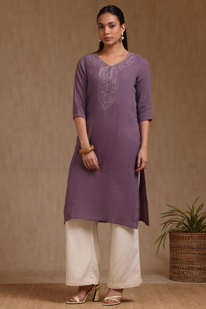 Soch WomenS Cotton Regular Kurta (Cws5Ku61163_Purple