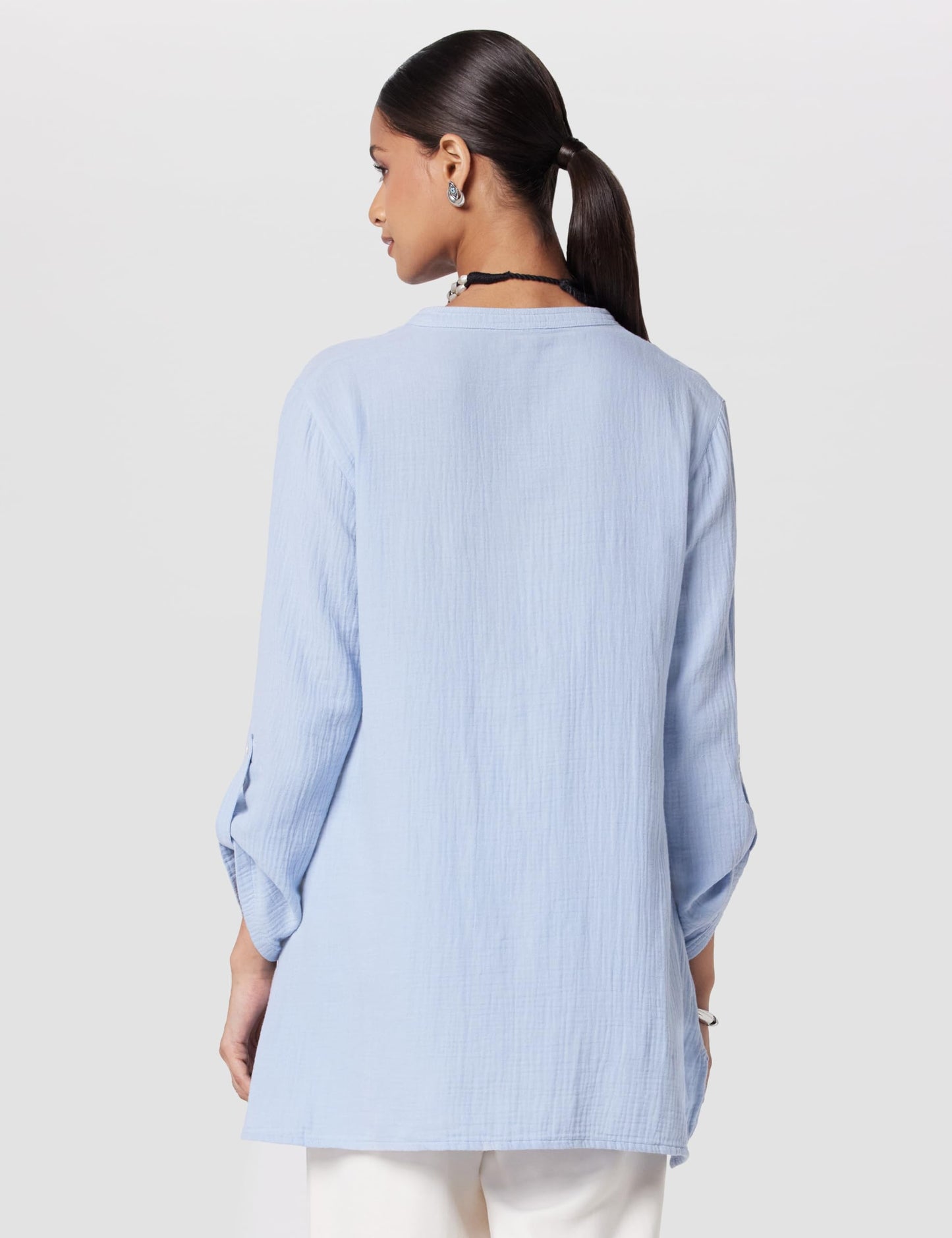 W for Woman Womens Regular Fit Top (23FEW31391-218636_Blue