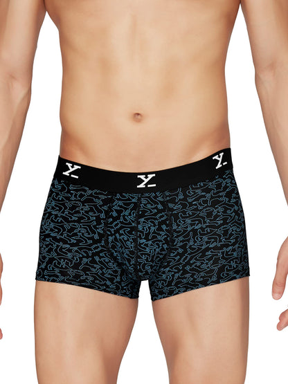 XYXX Mens Micro Modal Trunks - Shuffle Underwear for Men