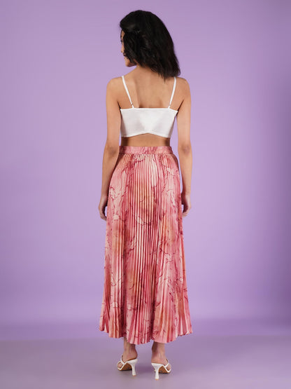 Kzully Crepe WomenS Skirts Maroon