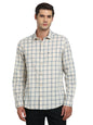 Turtle Men 100% Cotton Slim Fit Beige Casual Shirt