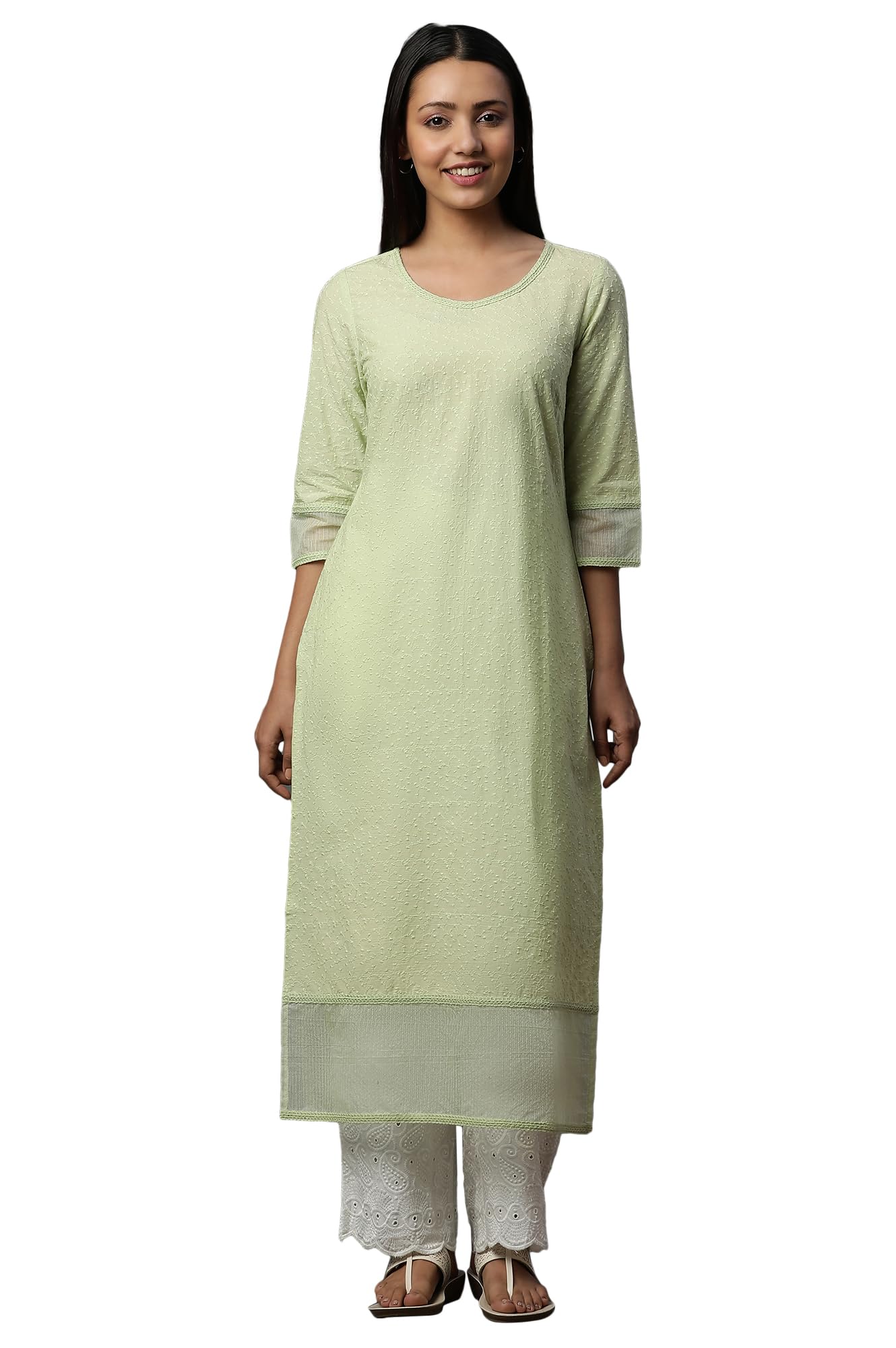 Aurelia Women Embroide Cotton Straight Kurta_24Fea14996_M