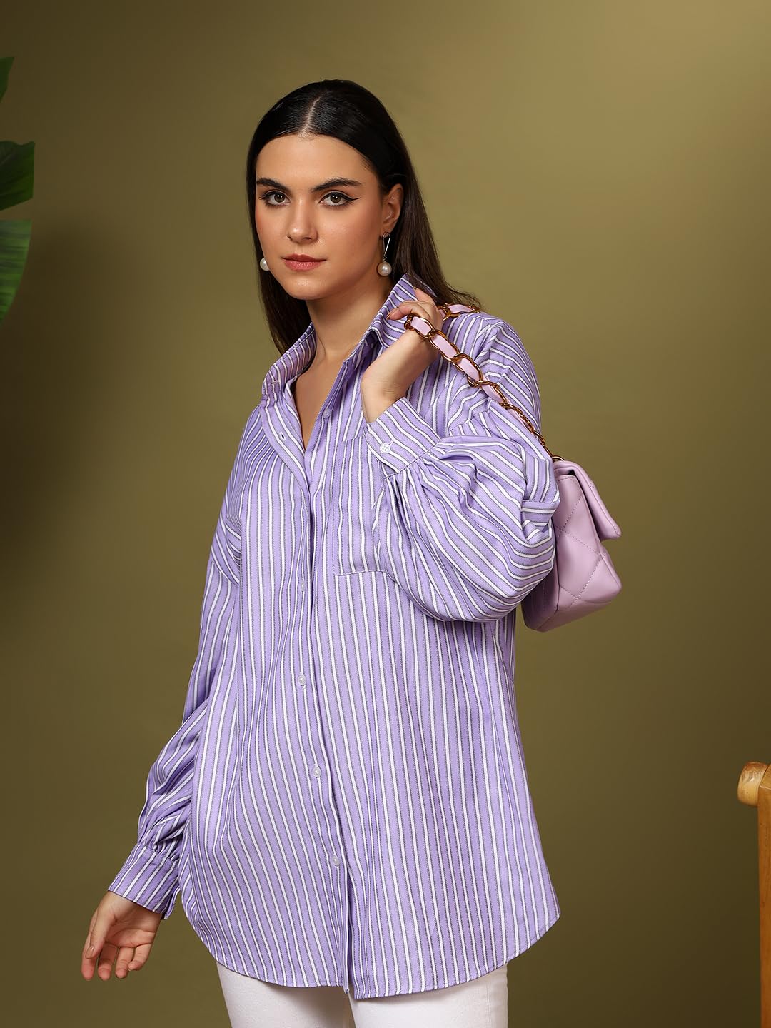 Kotty WomenS Oversized Comfortable & Stylish Casual Shirt(Multicolor,M)
