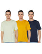 Veirdo Mens Cotton Oversized Fit Short Sleeve Solid Round Neck T-Shirt