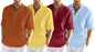 Zombom MenS Cotton Blend Solid Full Sleeve Kurta Shirt, Multicolor, Xxl, Combo Set Of 4