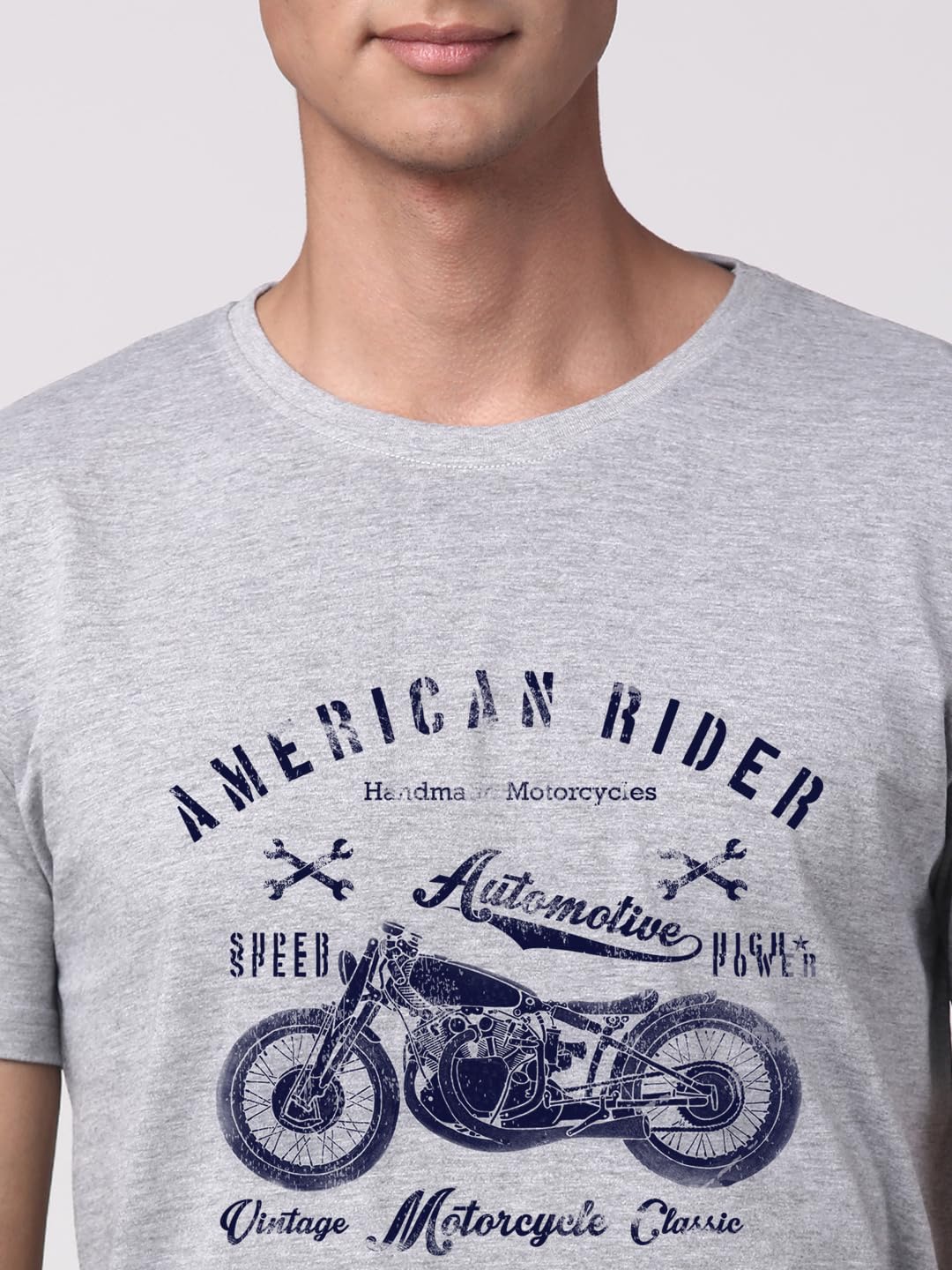 ADRO Men's Regular Fit T-Shirt (RNR-M-AME-GR)