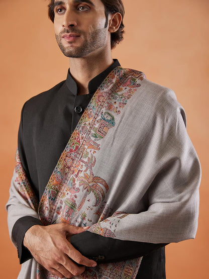 Pashmoda Men Rajwada Kaani Shawl (Size: 101x203 Cm)