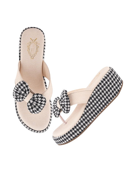 Shoetopia Womens Girls Stylish Slip On Wedges | Comfortable With Cushioned Soles | Trendy Platform Wedge Heels | Ideal For Casua