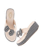 Shoetopia Womens Girls Stylish Slip On Wedges | Comfortable With Cushioned Soles | Trendy Platform Wedge Heels | Ideal For Casua