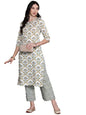 anubhutee Women's Pure Cotton Ethnic Motifs Printed Maroon Straight Kurta Suit Set with Trousers Dupatta