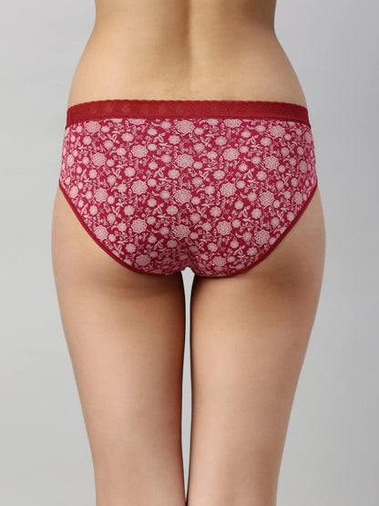 Enamor Cotton Hipster Panties for Women Pack of 2 | Full Coverage, Mid Waist with Antimicrobial & Stain Release Technology | Col
