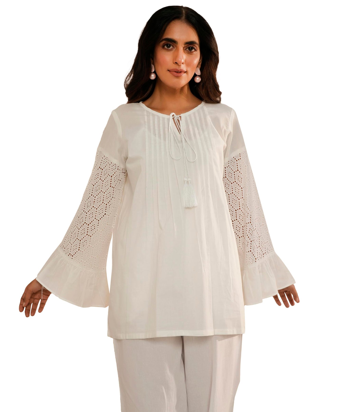 Libas Womens Solid Cotton Straight Kurti For Women
