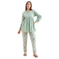 Sweet Dreams Women Printed Pyjama Set Green