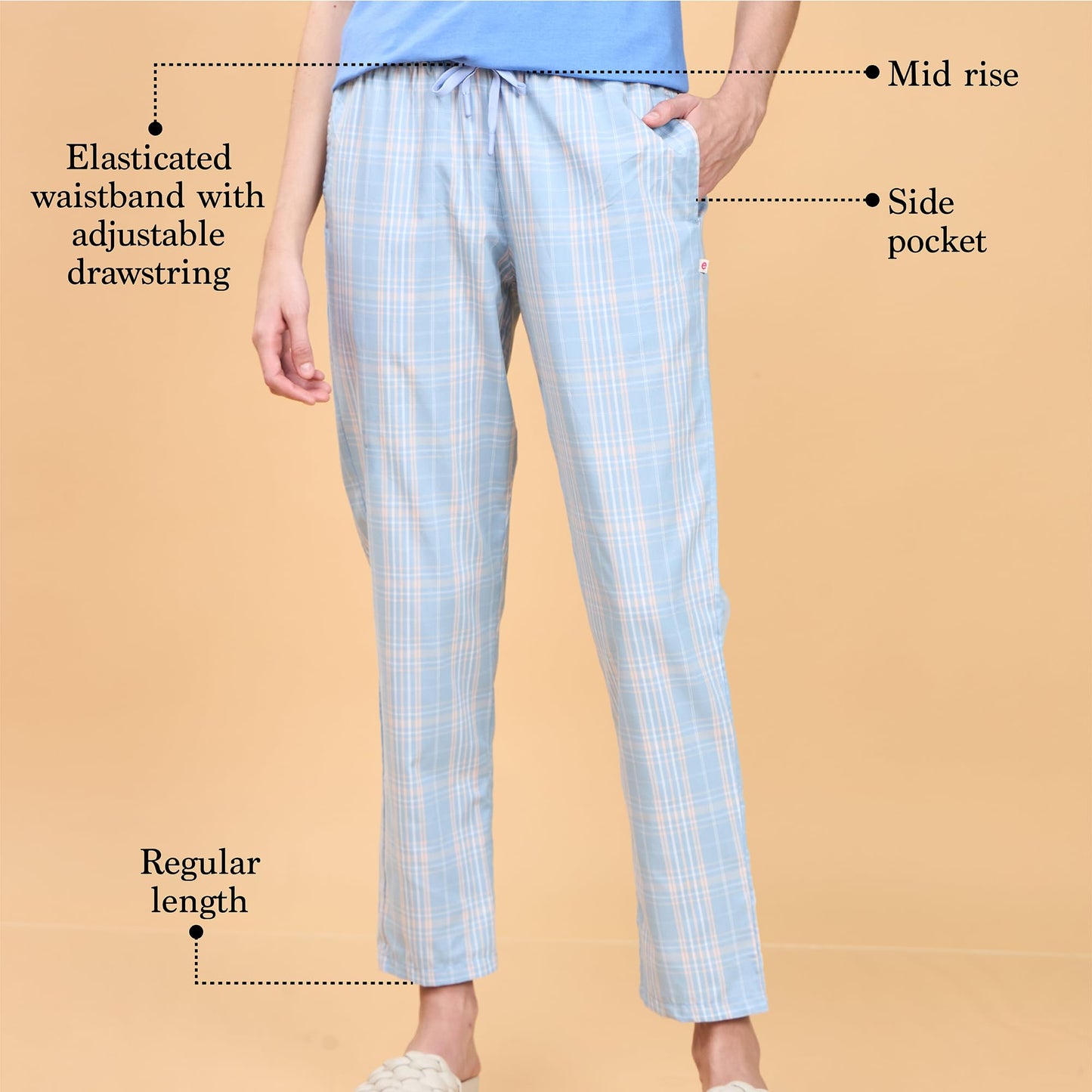 Essentials  E4A5 Hangout Pant Relaxed Fit | Mid Rise | Regular Length