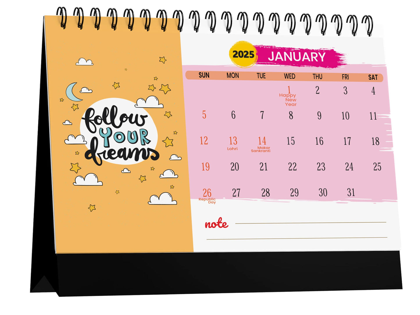 Accuprints Motivational 2025 Calendar for Desk Planner Office Home Table New Year Hanging Kids All Year Students Planning New Ma
