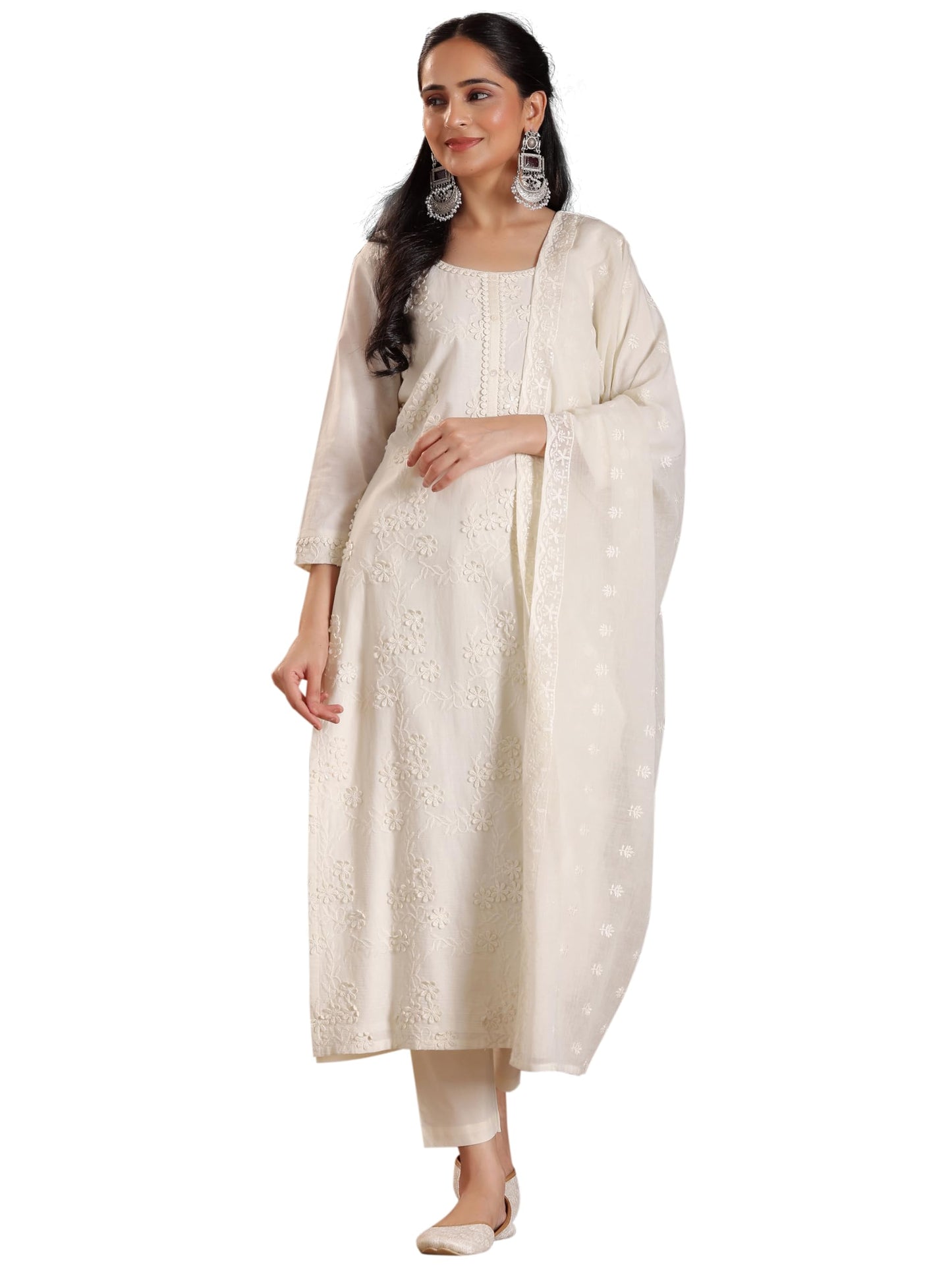 Libas WomenS Cotton Blend Kurta Set (49115H