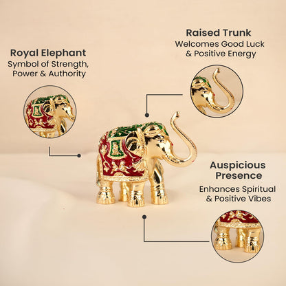 Astrotalk Airavat Dhan-Vridhi Elephant Idol | Vastu Elephant Idol for Abundance, Prosperity & Protection | Aesthetic Home Decor for Living Room & Office | Good Luck Gift for Man & Woman