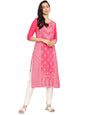 Ketch Women'S Polyester Straight Dress Kurta Shirt (Khku000086_Pink_M)