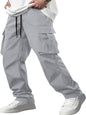 Indoprimo MenS Regular Casual Pants (B0Dfpkwp7B_Grey