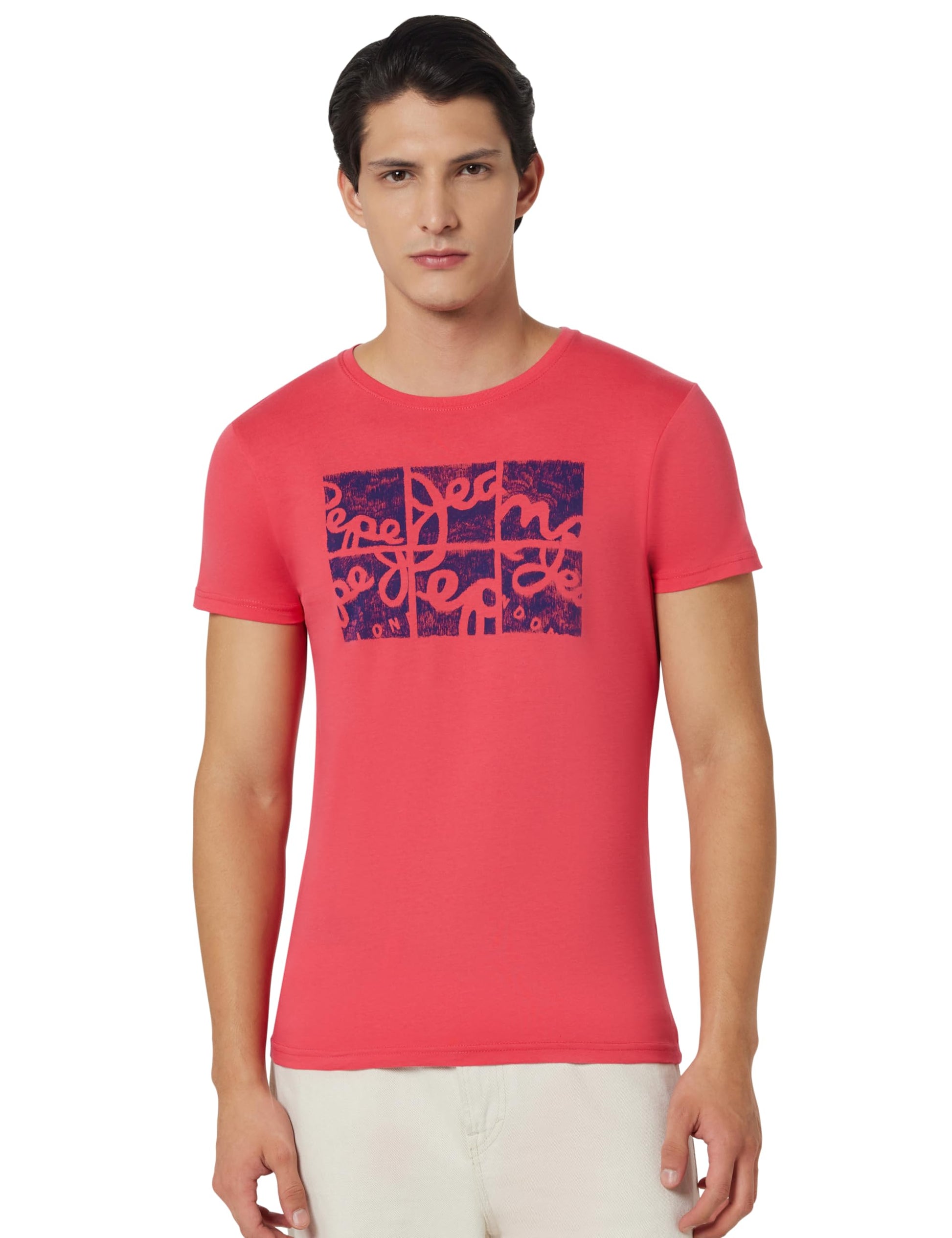 Men'S Dark Coral Graphic Print T-Shirt