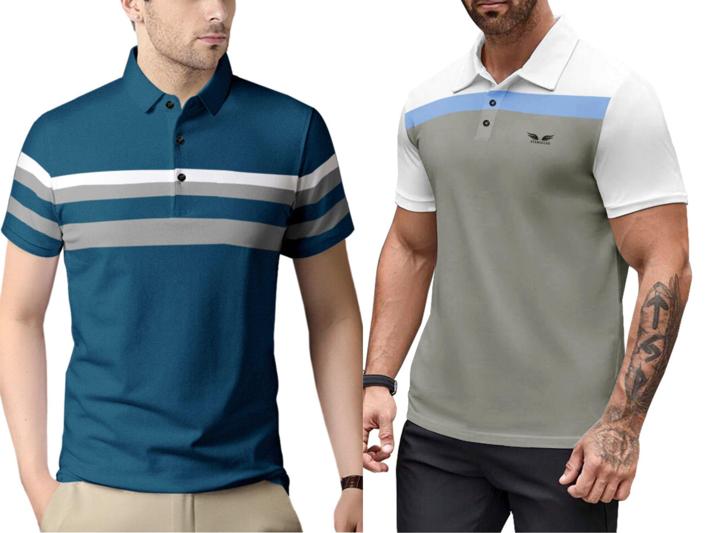 MenS Regular Fit Polo T Shirt (Combo Pack Of 2) |Half Sleeves |Collar Tshirts |Nobel Monk T Shirt | Casual Tshirt