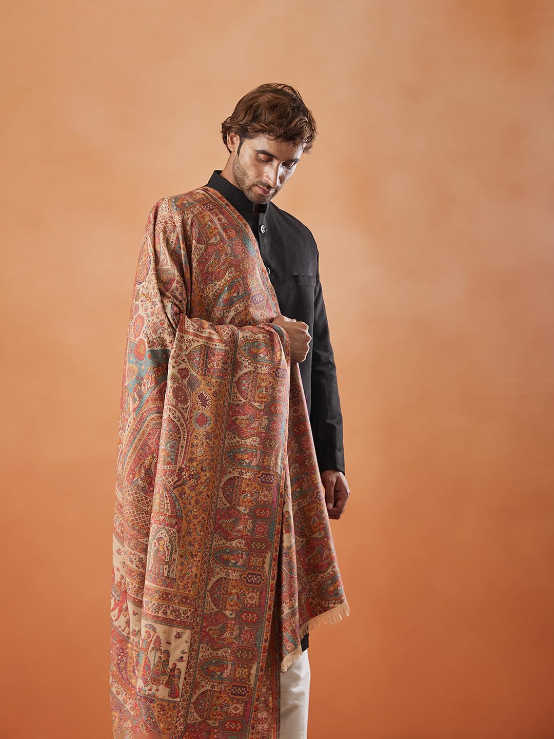 Pashmoda Men Shahi Mehfil Kaani Shawl (Size: 101x203 Cm)