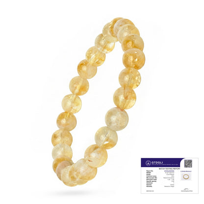 Astrotalk Citrine Bracelet | Merchants Stone for Prosperity & Clarity | Boost Self-Belief, Focus & Abundance | Astrology Bracelet for Women & Men | Citrine Stone for Success & Joy