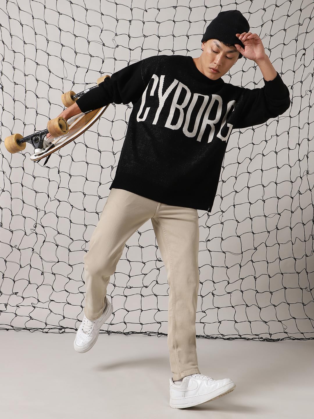 Hubberholme Men Acrylic Knitted Oversized Fit Round Neck Full Sleeves Sweaters 1