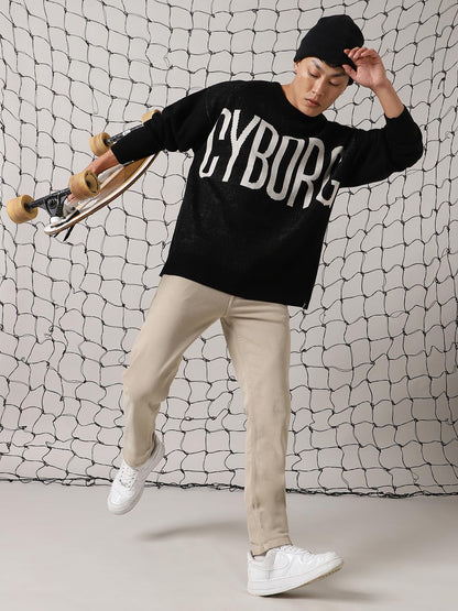 Hubberholme Men Acrylic Knitted Oversized Fit Round Neck Full Sleeves Sweaters 1